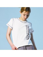 韓國PRENDA - SMUDGED LOGO TEE WHITE
